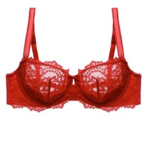 Dita Von Teese Cora Red Underwire Bra, 32D